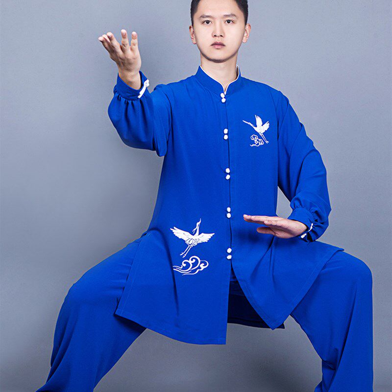 高端太极b服女新款飘逸2021比赛表演太极拳练功服男服装中长款春