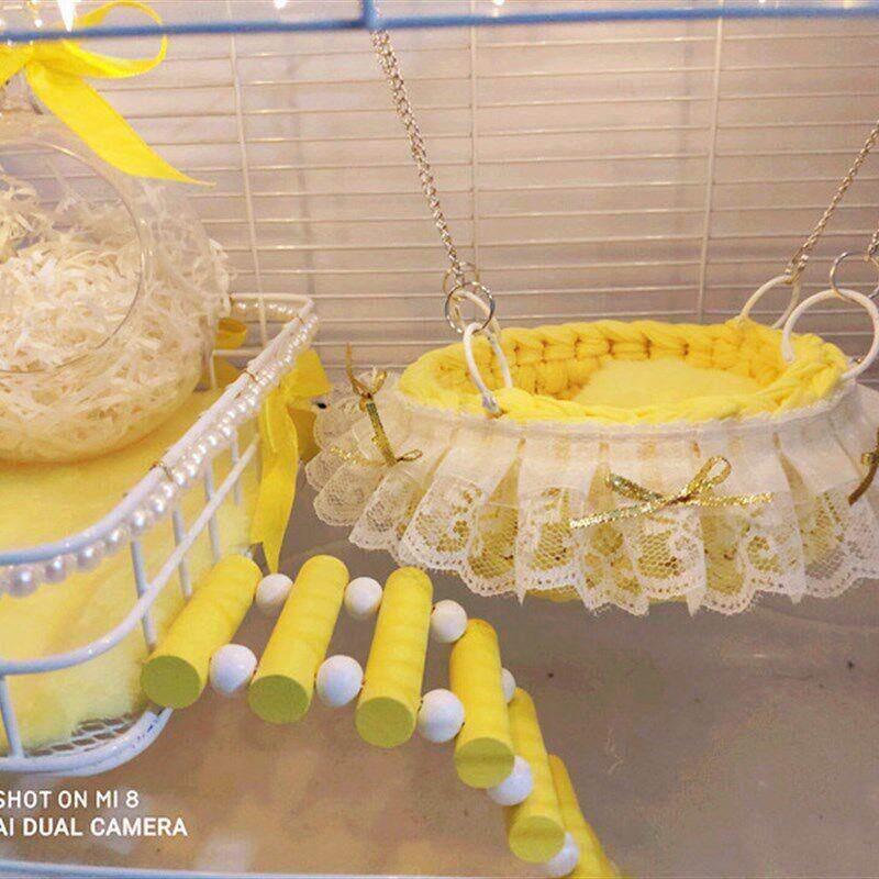 鼠吊篮蜜仓袋鼯吊床丝9xyjSV7l熊秋千刺猬摇金平篮窝仓鼠用品基础