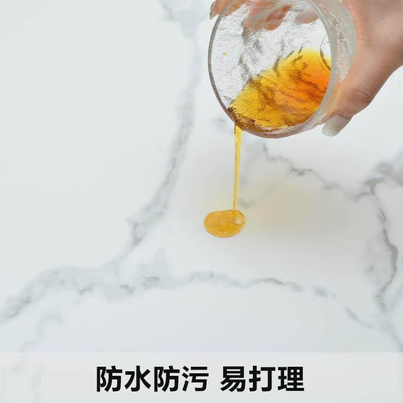仿瓷砖大理石纹墙纸防水防潮客厅墙面装饰壁纸自粘墙板铝塑板墙贴