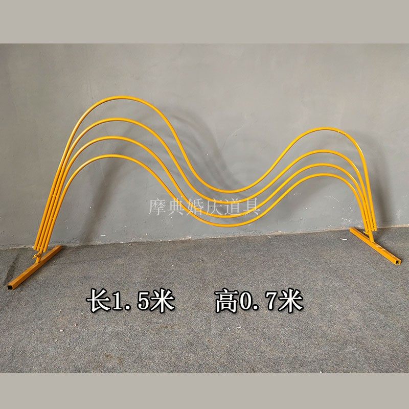 新款婚庆道具假山摆件舞台背景装饰中式婚礼路引婚庆铁艺道具假山