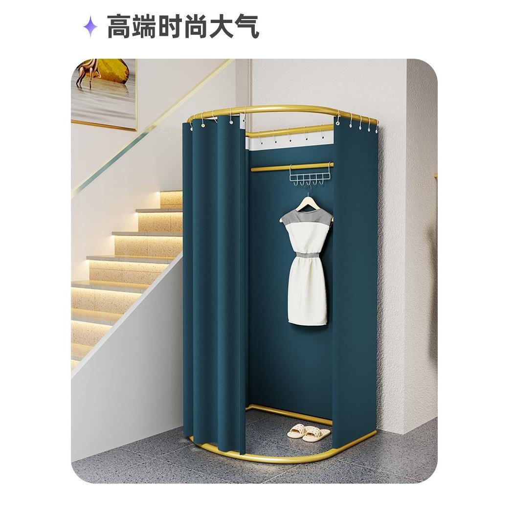 服装店商场试衣间户外简易移动换衣间临时可拆卸展示架更衣室门帘