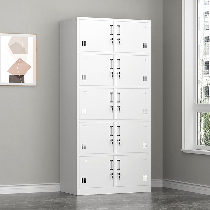 钢制十门学生宿舍铁皮更衣柜子员工10门储物柜带锁浴室换衣存包柜