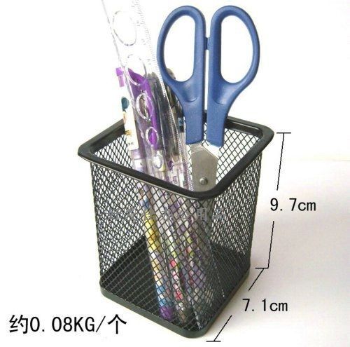 彩色金属铁笔筒 铁网笔筒 方形组合网状笔筒 铁丝网笔筒办公用品