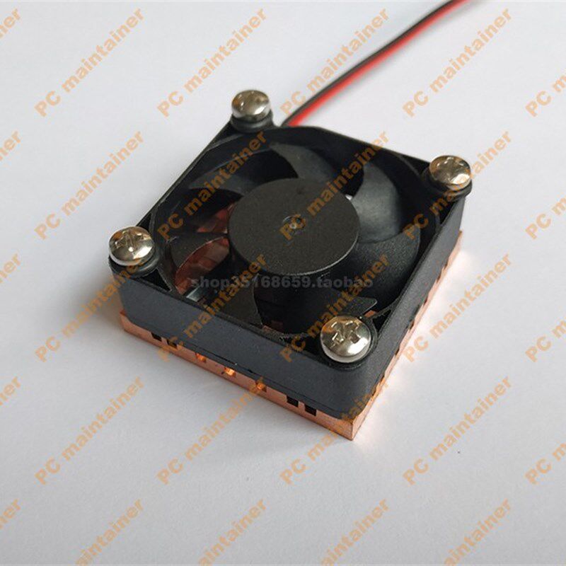 纯铜破槽南北桥路由芯片带风扇风冷散热片散热器35*35*4.0