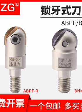 MZG数控锁牙头BNM/ABPF螺纹钨钢淬火高硬抗震锁牙式刀头铣刀刀头