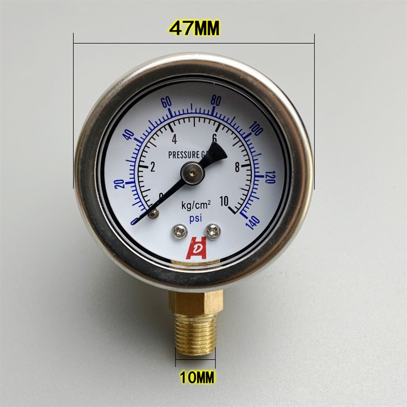 Y40径向压力表真空 气压气动表气压水压表1MPA/10KG 真空-1BAR