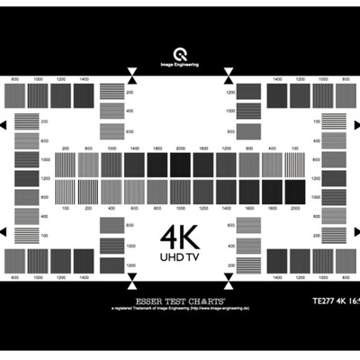 4K(UHD TV)分辨率测试图相机镜头100-2000CPH高清解像度卡chart图