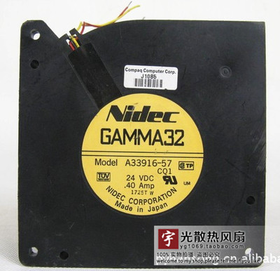 日本Nidec 12厘米 12032鼓风机 24V 0.4A 烧烤炉涡轮风扇A33916-5