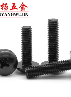 M2M3M4黑色304不锈钢大扁头十字螺钉TM伞头螺丝钉2.5*6x8x10x12mm