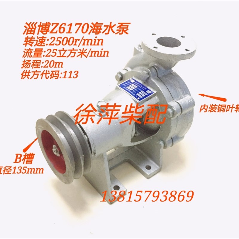 淄柴6170水泵淄博柴油机专用海水泵淄博8170海水泵Z6170水泵头
