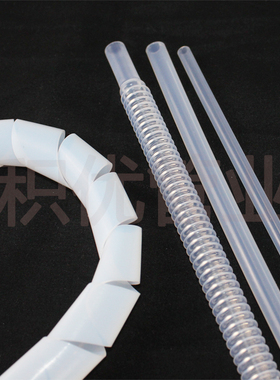 PFA波纹管1/2 PTFE透明四氟波纹管3/4防腐耐酸碱软管特氟龙波纹管