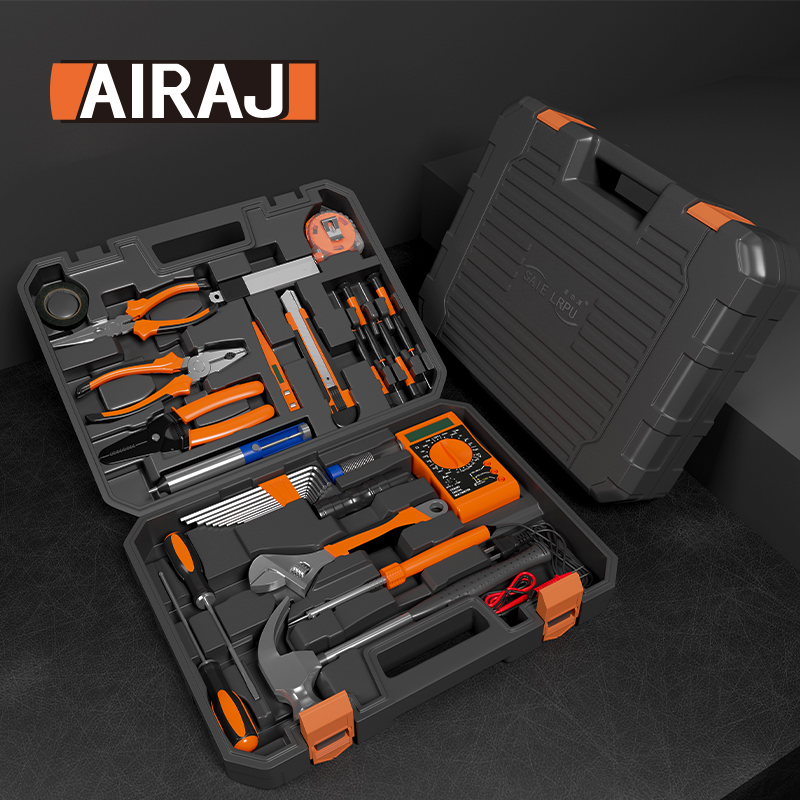 艾瑞泽多功能套装组合五金维修日常家庭学生技校用工具箱大全