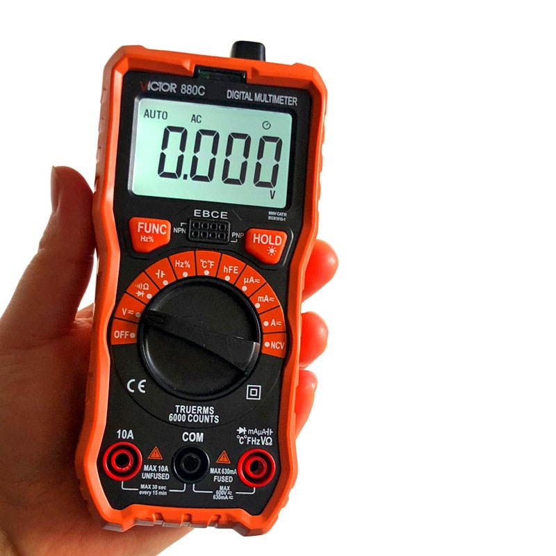 VICTOR胜利VC880C D数字万用表高精度袖珍多用表电工多功能万能表