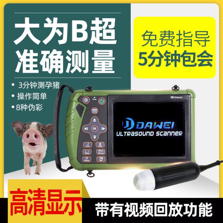 大为兽用b超机母猪比超机高清测孕仪便携B超动物猪场彩超检孕仪器