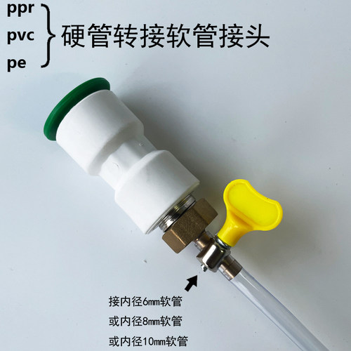 ppr快速接头4分20快插pvc6分25pe免热熔转接开槽机水管直接转接头