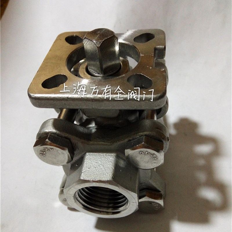 正304不锈钢带平台球阀三片式球阀内丝球阀螺纹平台球阀 气动阀门