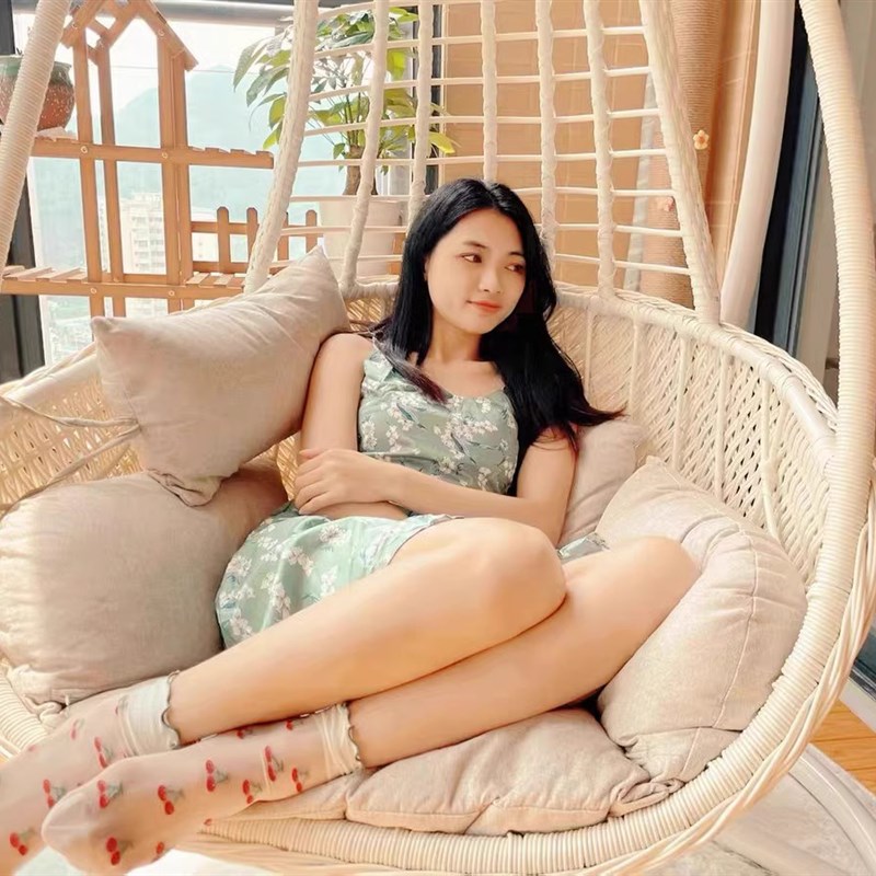 花园庭院密织吊篮秋千网红阳台单人吊椅吊床摇篮室内室外酒店家具