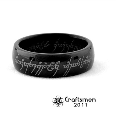 指环王黑色钨金魔戒欧美霸气潮男戒指个性复古清仓包邮