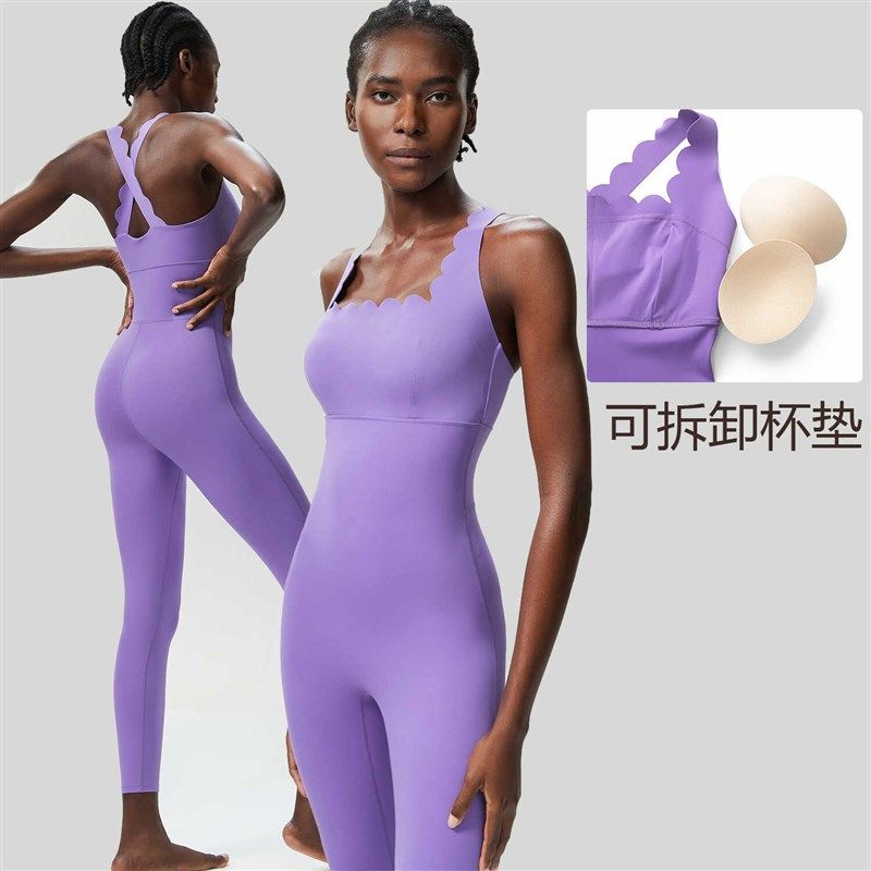 一体式连体瑜伽服j女2024新款高级感专业紧身衣长裤套装普拉提健