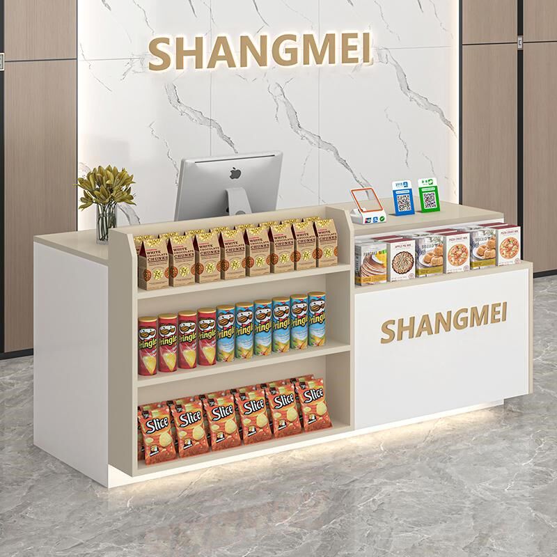 吧台收银台店铺小型柜台桌超市便利店货架展示架奶茶店前台接待台