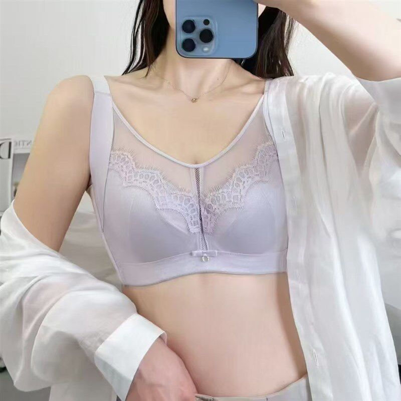 仰慕纤思哲软钢圈全杯抹胸式薄款调整型内衣大胸显小.收副乳文胸