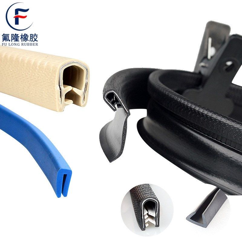 u型密封条包边橡胶条u玻璃卡槽 U型橡胶条木板车门玻璃封边装饰条