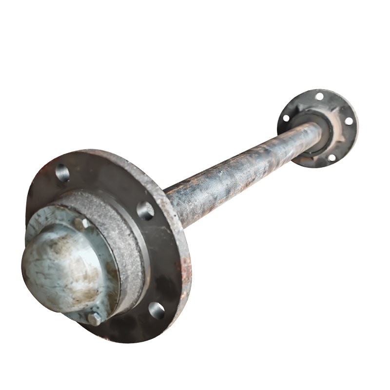 3吨四轮车拖车轴改装平板车实心马车轴牵引车后桥餐车手推车桥管