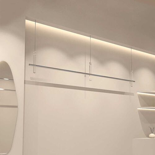 服装店吊架亚克力吊杆展示架陈列悬D空衣杆橱窗吊架陈列道具衣架
