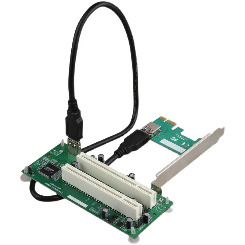 PCI-e转PCI转接卡PCIez转双PCi插槽扩展卡支持采集卡金税卡