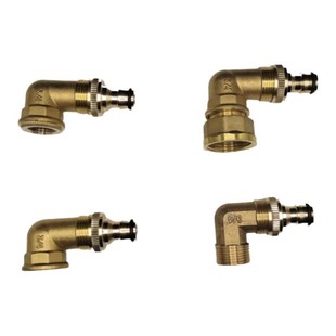 全铜90度弯头奶嘴快接公头水龙头取水杆浇花洗车水枪软管母接专用