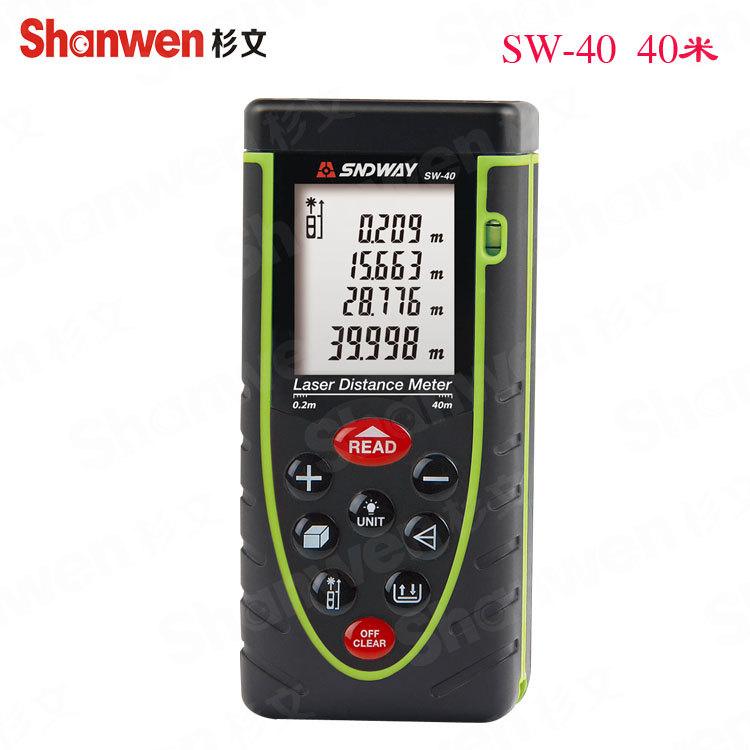 包邮深达威激光测距仪红外线测量仪电子尺激光尺SW-40/60/80/100