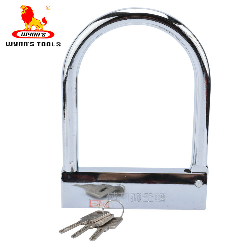 Wynns/威力狮摩托车锁U型锁防液压剪超B级锁芯电动车防盗锁WM1319
