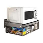 甄选家用壁挂式 微波炉置物架厨房免打孔微波炉架子烤箱上墙收纳支