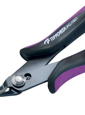 拓伏锐PC-1001S 斜嘴钳双色柄精密薄刃斜口钳子剪钳电子钳偏口钳