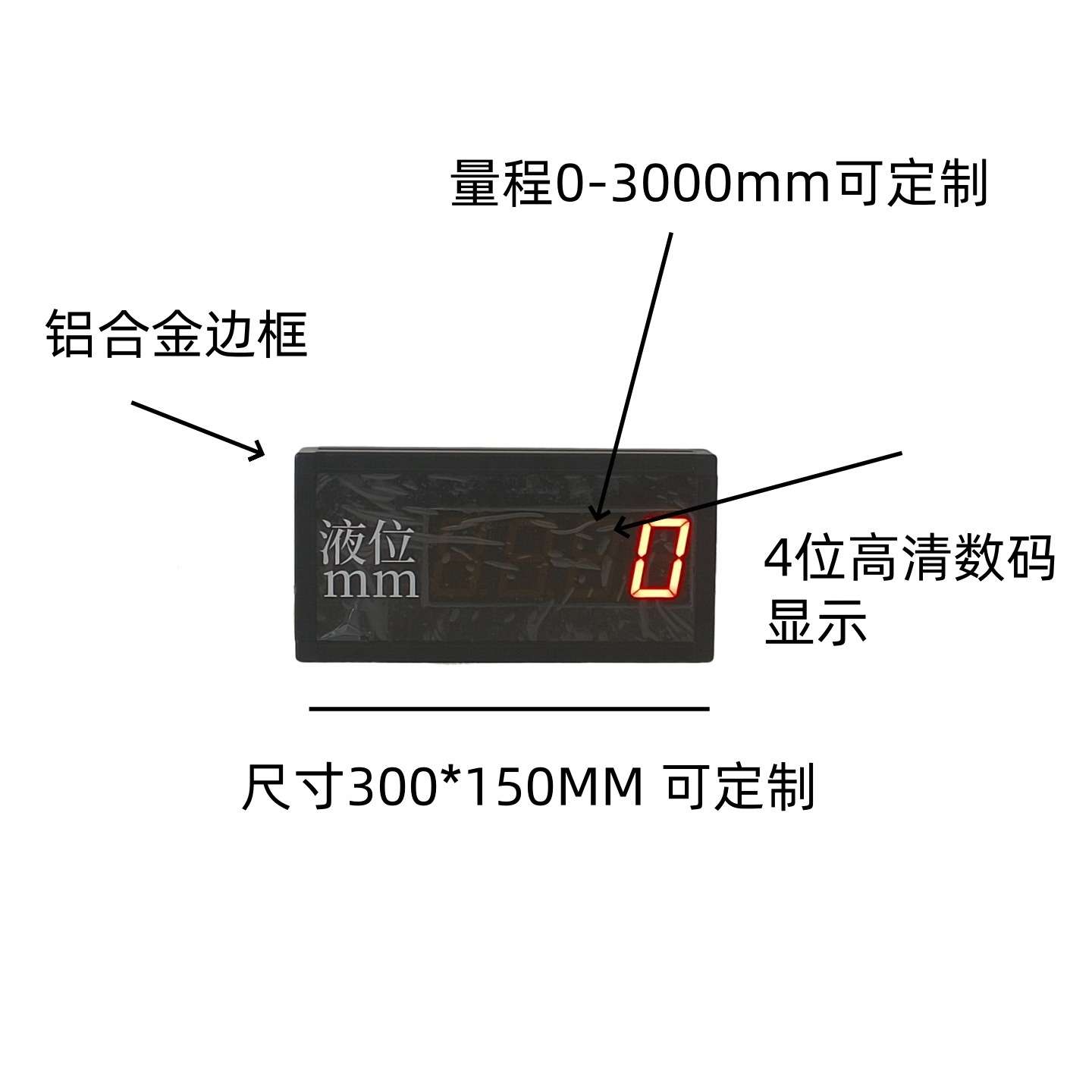液位水位显示器液位仪数显表声光报警器水位检测电子看板显示屏