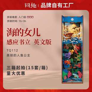 Tonecheer跨境海的女儿英文版拼装book nook童话创意手工3d木摆件
