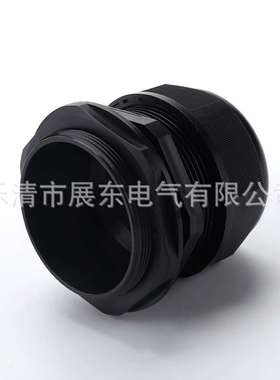 供应塑料电缆接头M75X2黑色防水接头尼龙防水出线口固定头填料函