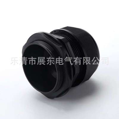 供应塑料电缆接头M75X2黑色防水接头尼龙防水出线口固定头填料函