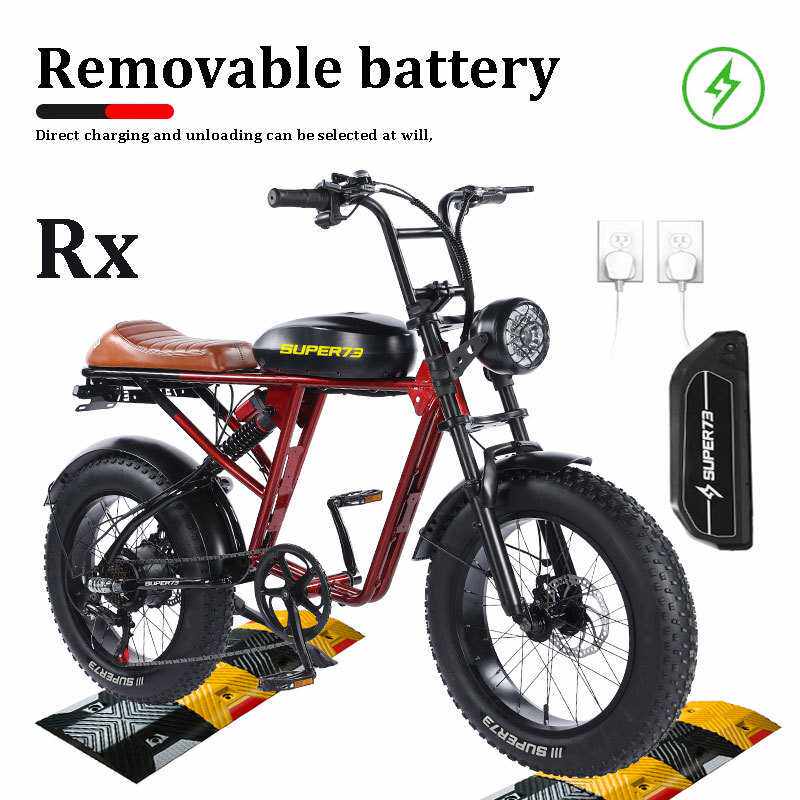 SUPER73同款山地碟刹RX无刷电动自行车宽胎变速雪地车 出