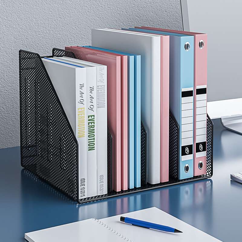 FY3H办公室立式文件框架多层收纳架铁艺书架桌上小层架隔板置物架