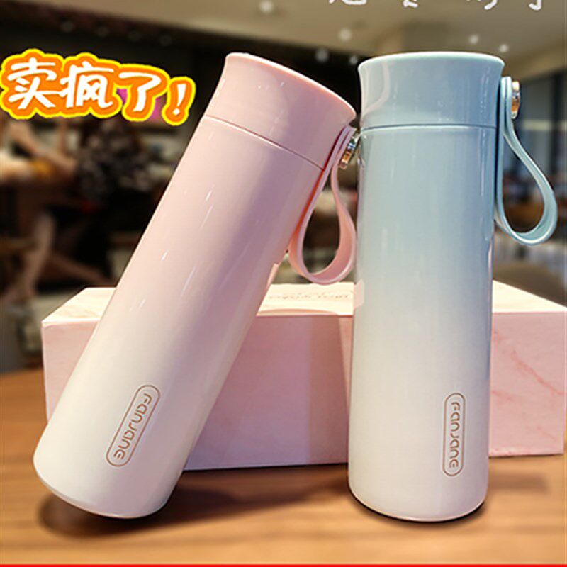 国庆节定制礼品保温杯可爱ins情侣学生杯送女朋友X智能温度显示