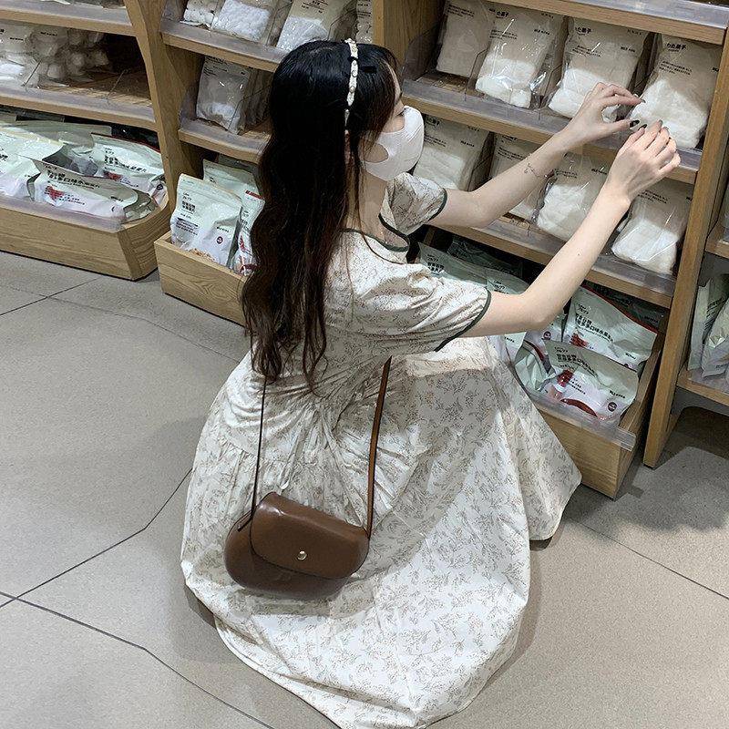 式法碎泡花少装女夏新款高中513学生泡袖森系甜美