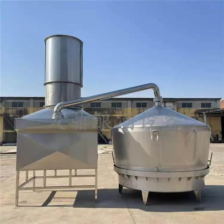 自运行不锈钢设白酿酒备蒸酒锅酒厂酒商动用大型YKT粮酒成套设备