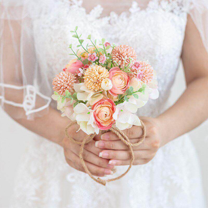 婚高级新娘具结婚手McJ24leq捧花领证登仿真花束礼拍记照道婚房布