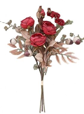 甄选大札束奥斯汀橡树果花束 仿真花假花 家居摆放婚庆影楼道具装