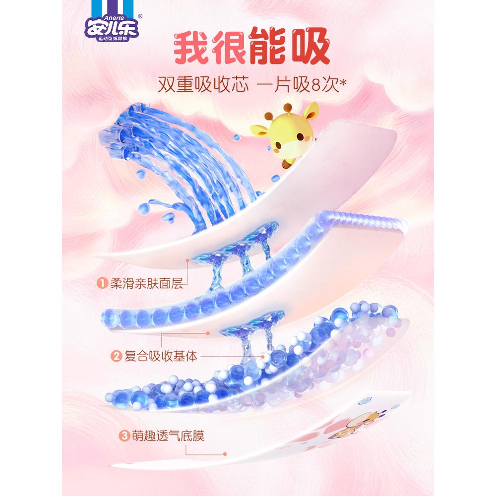 安乐儿干爽超吸拉拉裤-袋大吸量装尿OHY码不湿