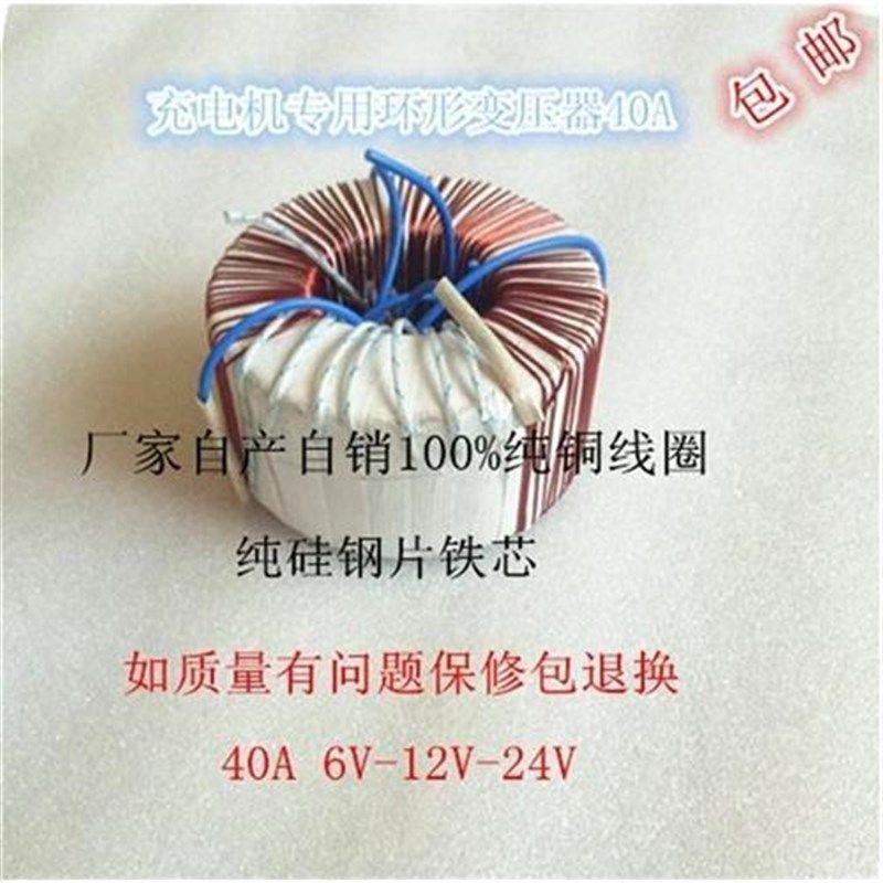 纯铜环形变c压器40A汽车充电机专用环形变压器6V12V24V