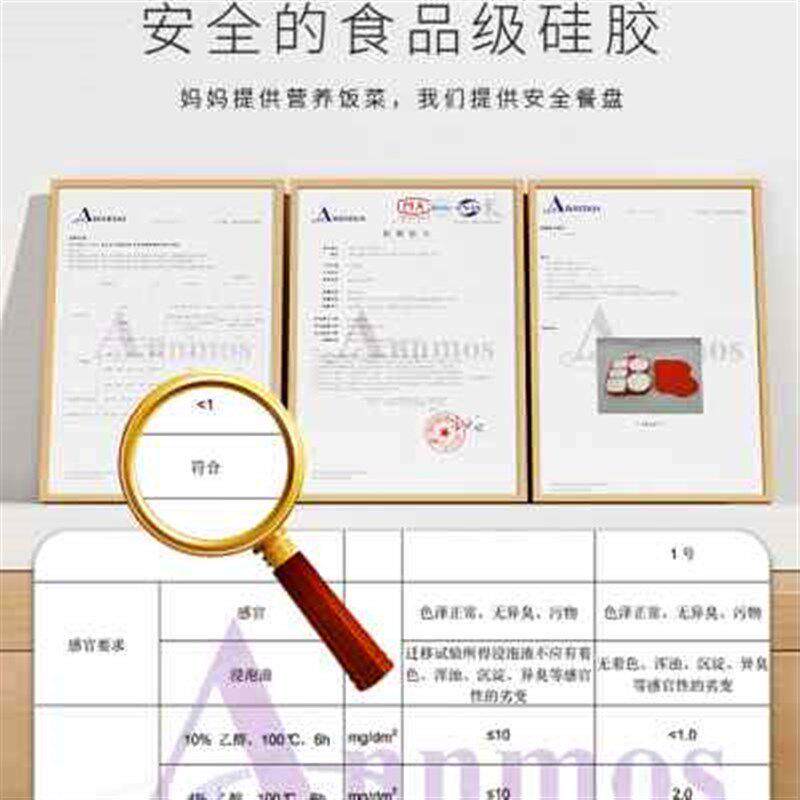 宝宝盘分格盘uiWRrVXC盘一吸体式婴儿辅食学硅吃训练勺胶碗儿童餐