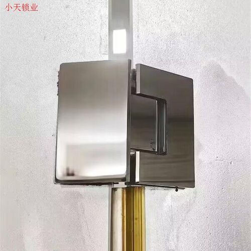 玻璃门180铰链无框玻璃夹浴u室夹加厚304不锈钢平开淋浴房90度合.