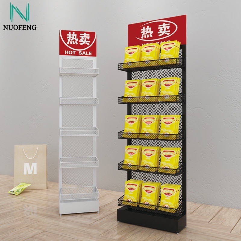 小超市货架便利店零食展示架x饮料置物架槟榔促销多层铁架窄简易